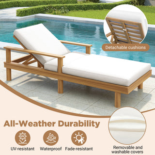 5 Position Adjustable Outdoor Chaise Lounge