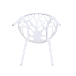 Dining Chair, Transparent Shell Design For Home (Set of 4) - White