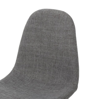 Modern Minimalist Fabric Dining Chair With Iron Legs