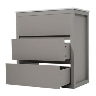 Freestanding Bathroom Vanity With Ceramic Sink, 2 Full Extension Drawers