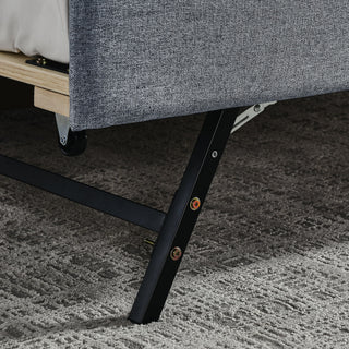 Size Upholstered Daybed With Trundle And USB Charging Armrest