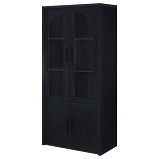 Shayne - 4 Door Display Cabinet With LED Lighting - Black