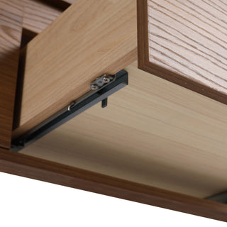 Modern Wall Mounted Bathroom Vanity With Resin Sink And Soft Close Drawer - Brown Ebony