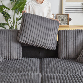 3 Seater Sofa With 2 Ottomans For Living Room