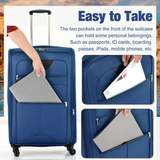 Softside Luggage Expandable Set With Duffel Bag Upright Spinner