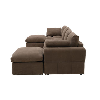 Sectional, Large Arms, Toss Pillows Included