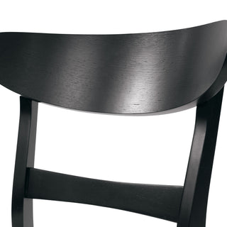 Dining Chairs With Upholstered Seat (Set of 2) - Black / Light Beige