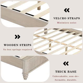 Platform Bed Frame With Tall Headboard