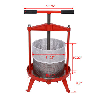 Manual Fruit Wine Press And Crusher For Kitchen, 100% Natural Juice Maker - Green