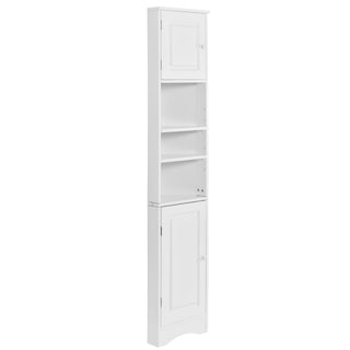 Multi Functional Corner Cabinet With Adjustable Shelves And 2 Doors