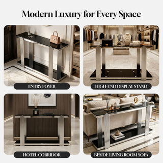 Console Table With Double Tier Storage