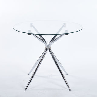 Compact Dining Table With Glass Top