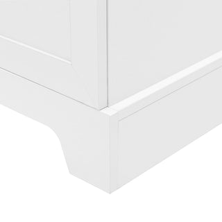 Storage Cabinet With Adjustable Shelves, 2 Doors, Rectangle Design For Bathroom