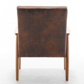 Wide Arm Chair - Light Brown