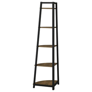 5 Tier Corner Bookcase - Brown