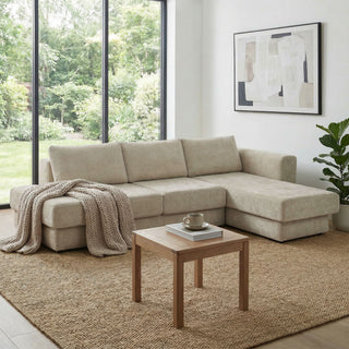 L-Shaped Modular Sofa With Double Layer Cushion