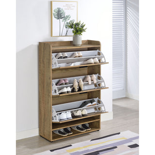 Claire - 3 Tier Shoe Cabinet - Brown