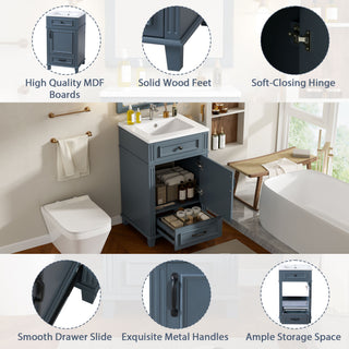 Bathroom Vanity With Sink, Drawer & Soft Closing Door