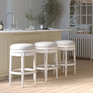 Rustic Elegance Backless Swivel Stool