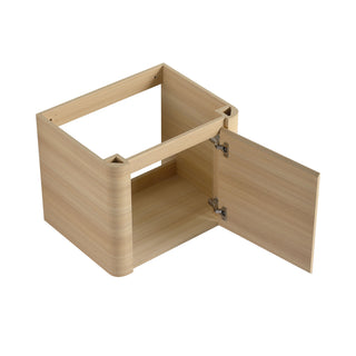 Wall Mounted Bathroom Vanity & Sink, Storage Shelves & Soft Close Door