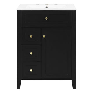 Modern Black Bathroom Vanity With Sink