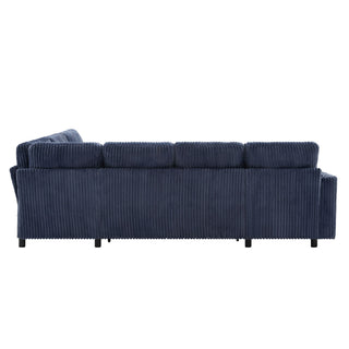Convertible U-Shaped Sectional Sofa Bed With USB Ports And Storage