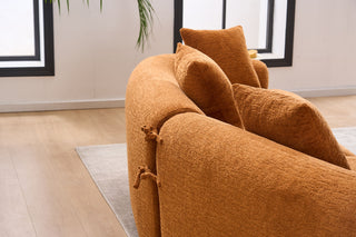 4 Seater Sofa With Fabric, 30D, 60 Hardness Full Sponge, 4 Pillow For Living Room, Home Furniture Sleeper Sectional Sofa For Apartment