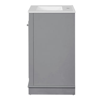 Bathroom Vanity With Sink, Freestanding Single Cabinet Set, Soft Close Door, Adjustable Shelf