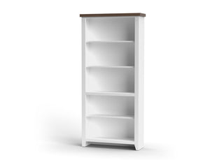 High 5 Shelf Bookcase - Jasmine Whitewash / Barnwood