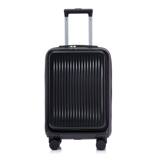 Luggage Set With Cosmetic Case, Combination Lock, Front Opening Design
