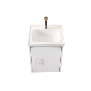 Floating Bathroom Vanity Combo, Wall Mounted Cabinet With Sink & Soft Close Doors For Small Bathrooms