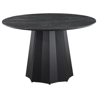 Dorgan - 5 Piece Round Dining Set - Black