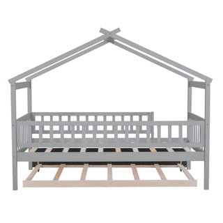 Creativity House Bed With Twin Size Trundle