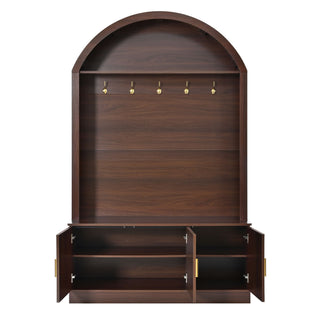 Arched Top Hall Tree With 5 Hooks