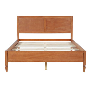 Classic Platform Bed Frame With Panel Headboard