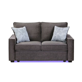 Rita - Loveseat, LED Base Lighting, Cushions And 2 Accent Pillows