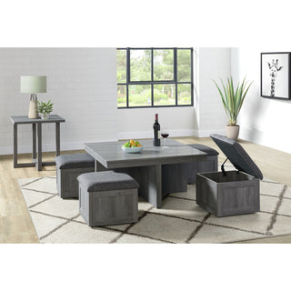 Uster - 2 Piece Occasional Set (Coffee Table And End Table) - Light Gray