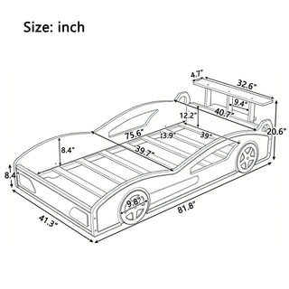 Race Car Platform Bed & Wheels