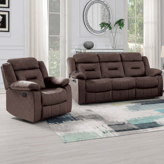 Contemporary Living Room Set With Pillow Arms And Headrest Support