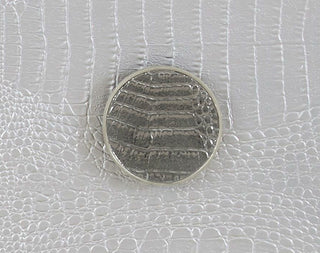 Anpu - Faux Crocodile Skin Console Cabinet - Silver