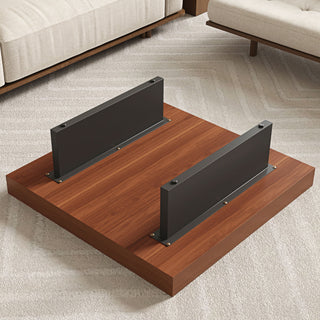 Square Floating Coffee Table For Living Room - Dark Walnut