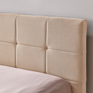 Mid-Century Storage Upholstered Tufted Bed Frame With Backrest And Armrests