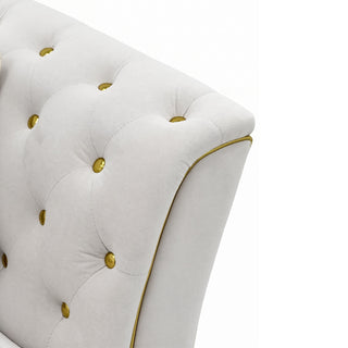 3 Person Sofa With Deep Seat, Tufted Backrest