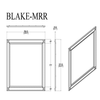 Lively - Mirror With Glitter Detail - Black