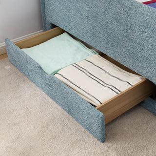 Safe Kids Bed With Guardrails And Storage