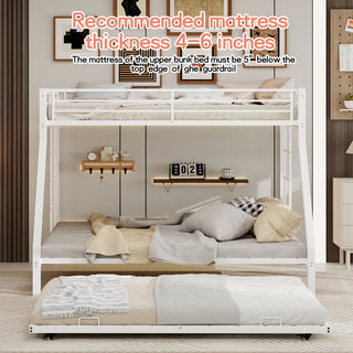 Bunk Bed For Kids, Convertible Frame With Ladders & Guardrail