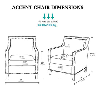 Shasta - Accent Chair With And Nail Buttons - Brown