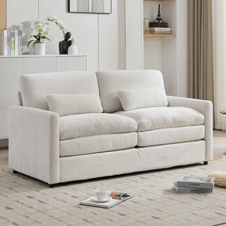 Cozy Upholstered Cushion Loveseat Sofa For Living Room