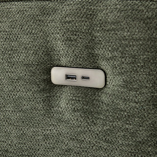 Modern Modular U-Shaped Sofa Bed With Movable Ottoman, USB Ports, Phone Holder