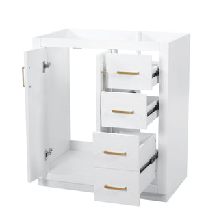 Retro Style Bathroom Vanity With 3 Drawers & Soft-Closing Doors